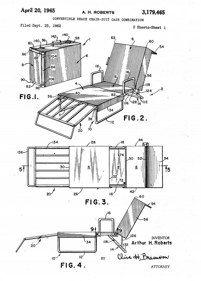 Convertible beach online lounger